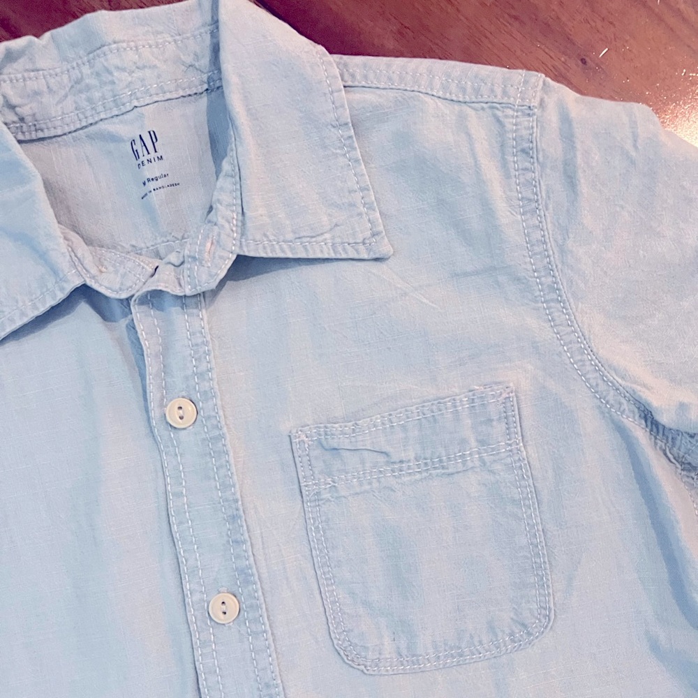 Gap Chambray boys button down shirt